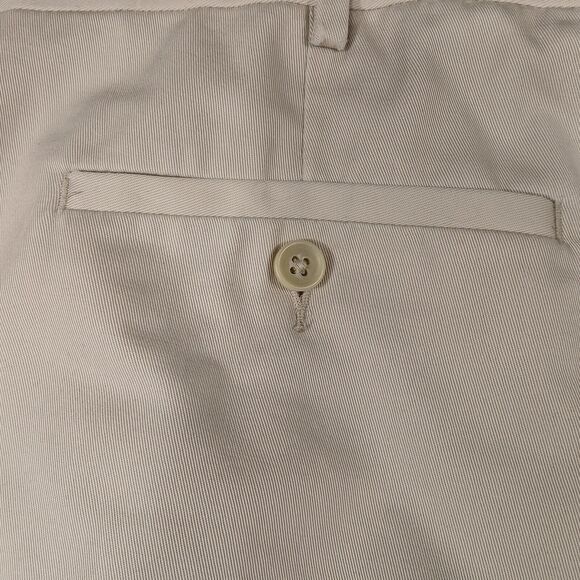 Croft & Barrow Men's Ivory Dress Pants Size 40x32 Pleated Front Rolled Cuff Hem - Picture 6 of 12